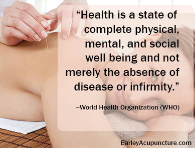 Health is a state of complete physical, mental, and social well being and not merely the absence of disease or infirmity.